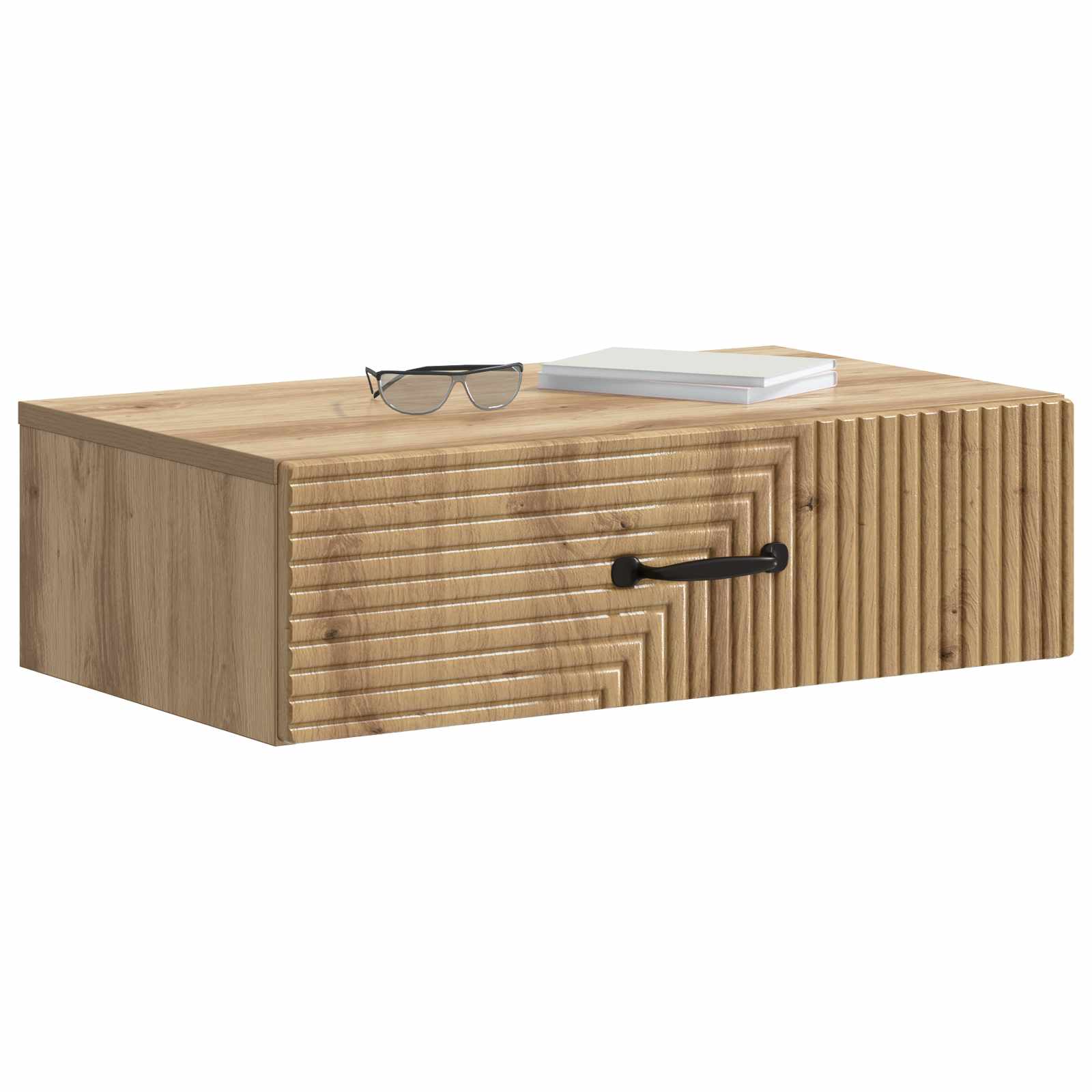 vidaXL Stolik boczny montowany na ścianie Dąb artisan
