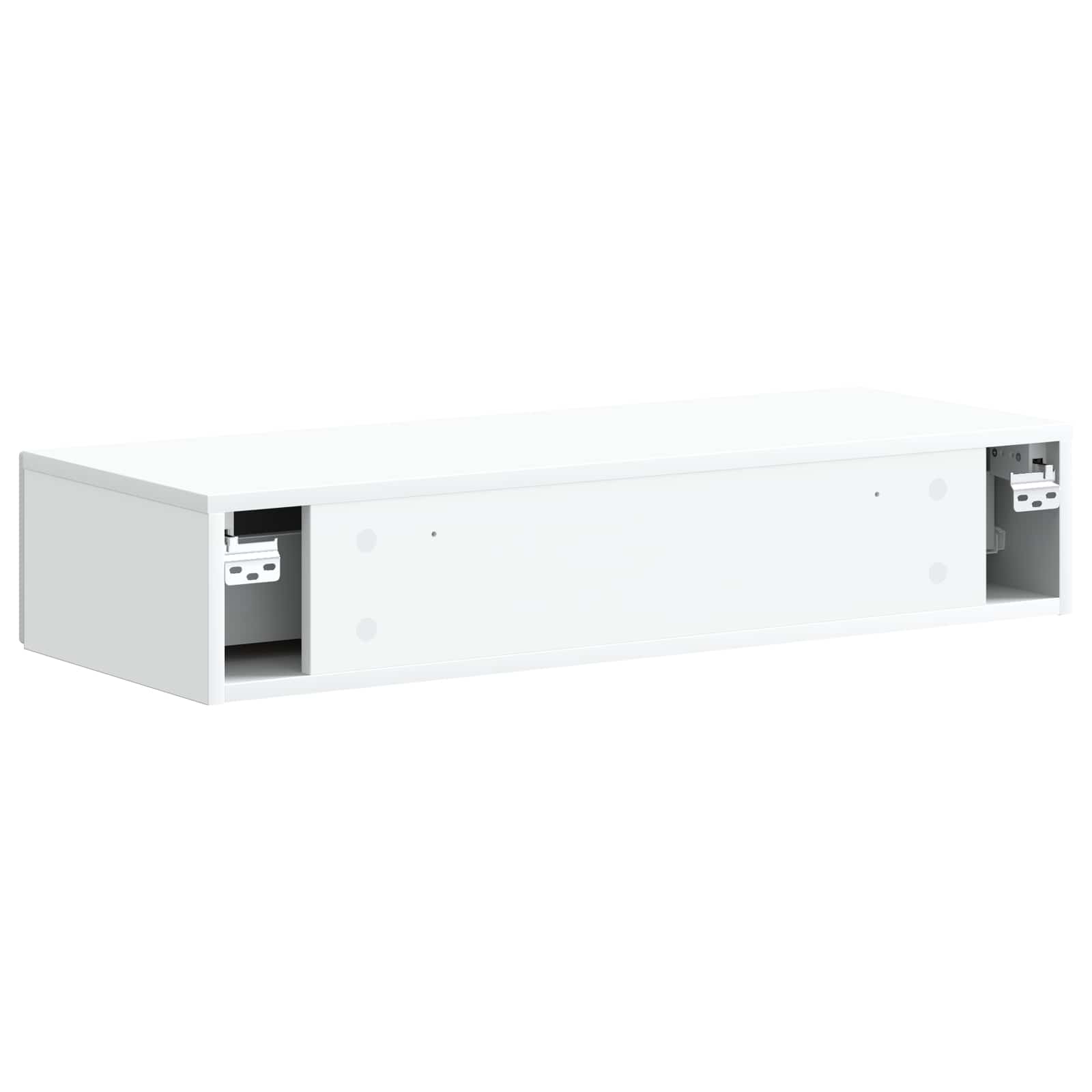 vidaXL Stolik boczny montowany na ścianie Biały 87,5 x 34,5 x 17 cm