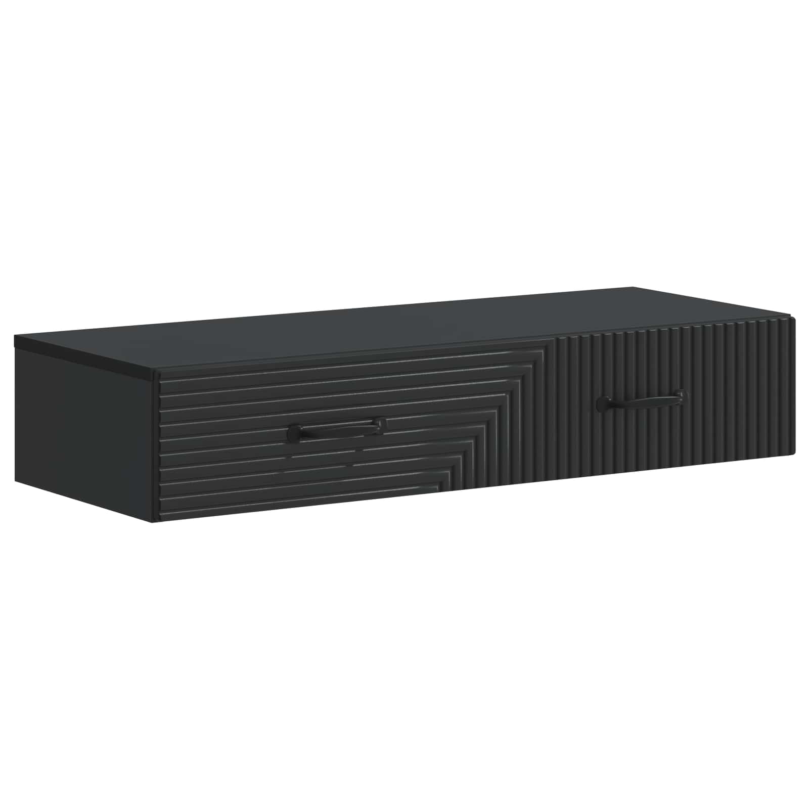 vidaXL Stolik boczny montowany na ścianie Czarny 87,5 x 34,5 x 17 cm