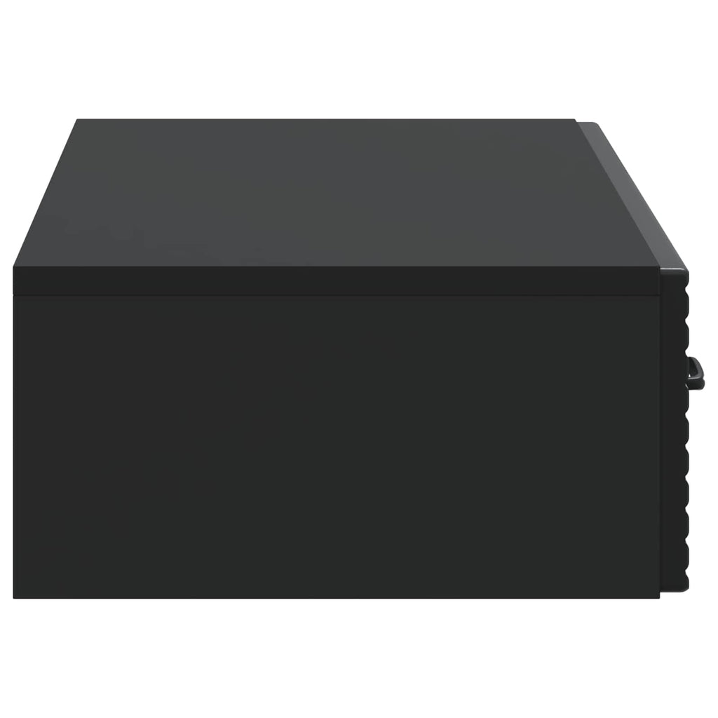 vidaXL Stolik boczny montowany na ścianie Czarny 87,5 x 34,5 x 17 cm