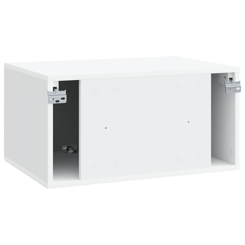 vidaXL Szafka RTV montowana na ścianie Biały 59,5 x 41 x 30 cm