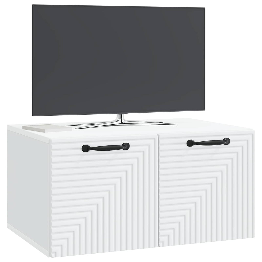 vidaXL Szafka RTV montowana na ścianie Biały 59,5 x 41 x 30 cm