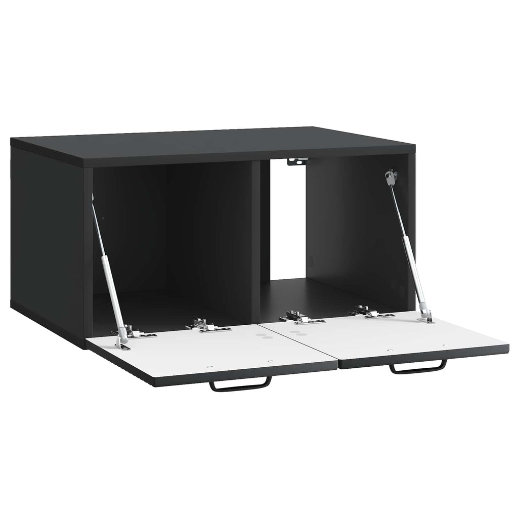 vidaXL Szafka RTV montowana na ścianie Czarny 59,5 x 41 x 30 cm