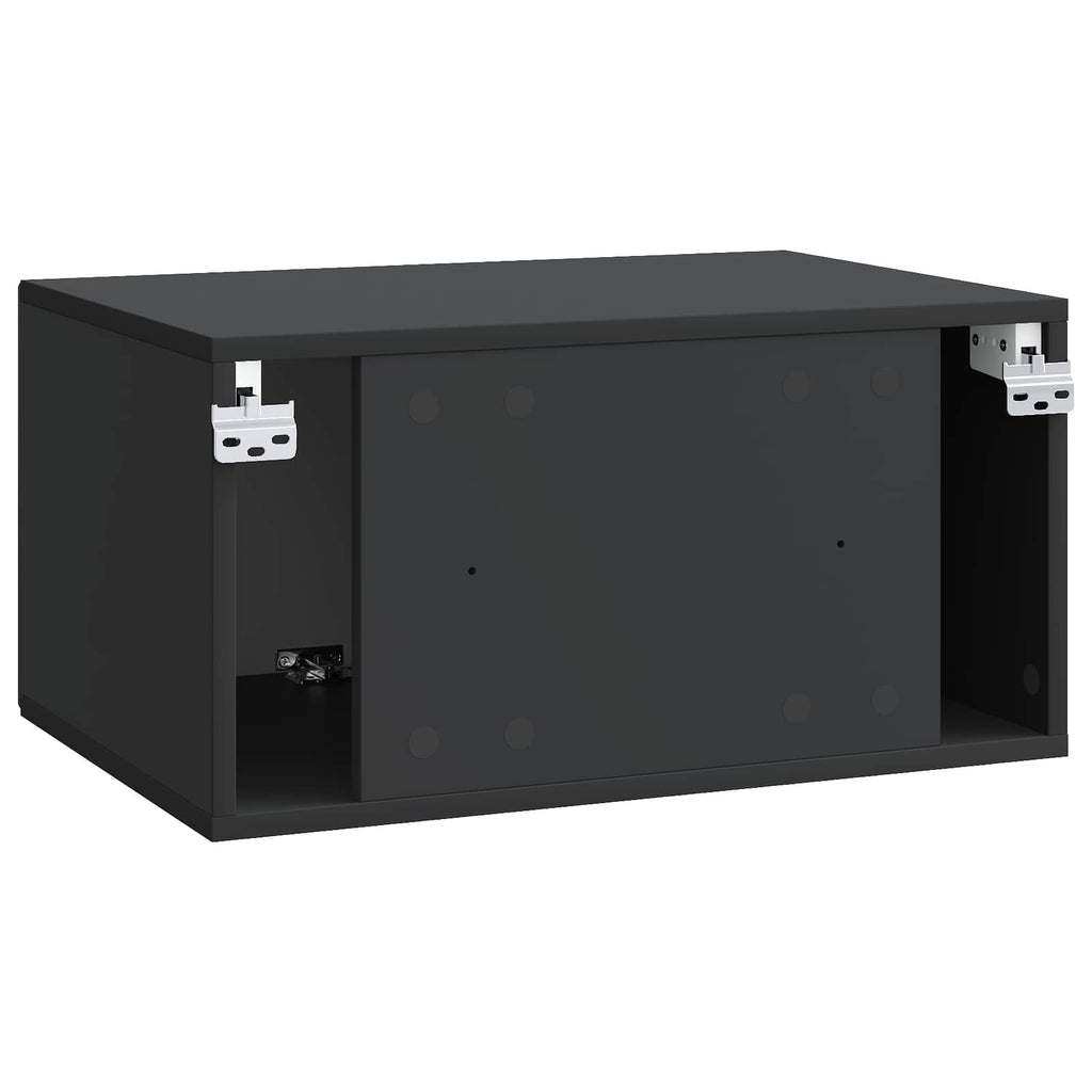 vidaXL Szafka RTV montowana na ścianie Czarny 59,5 x 41 x 30 cm