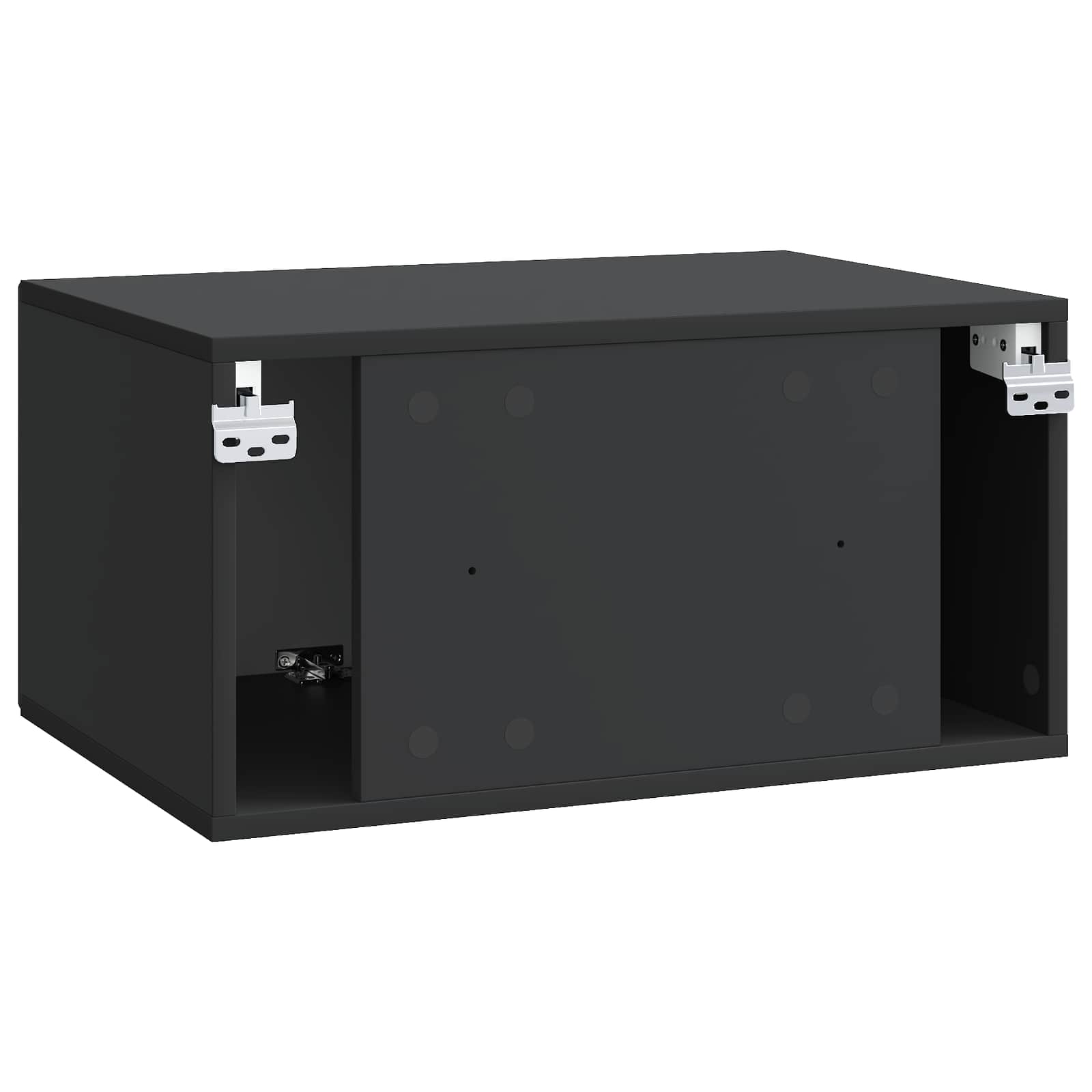 vidaXL Szafka RTV montowana na ścianie Czarny 59,5 x 41 x 30 cm