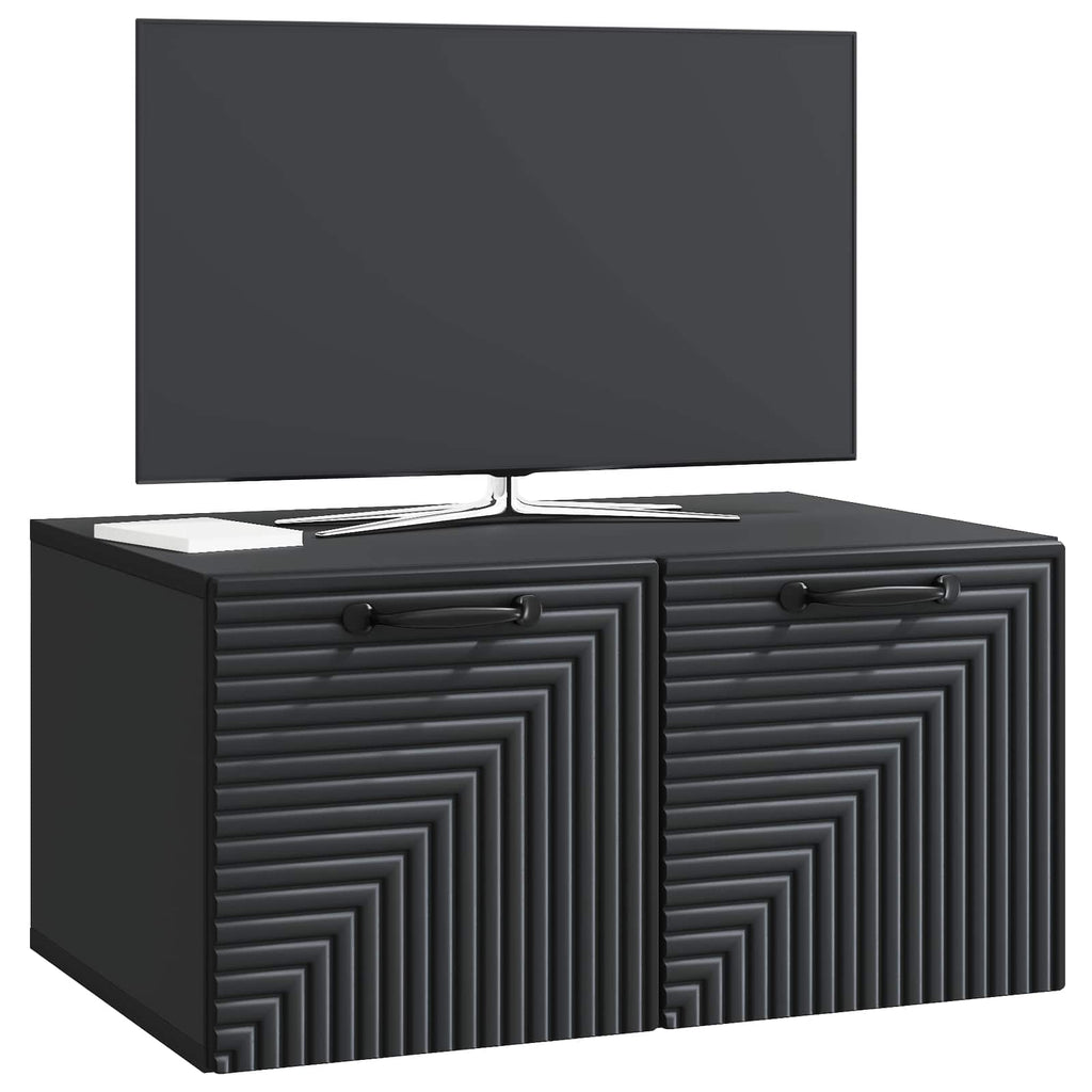 vidaXL Szafka RTV montowana na ścianie Czarny 59,5 x 41 x 30 cm