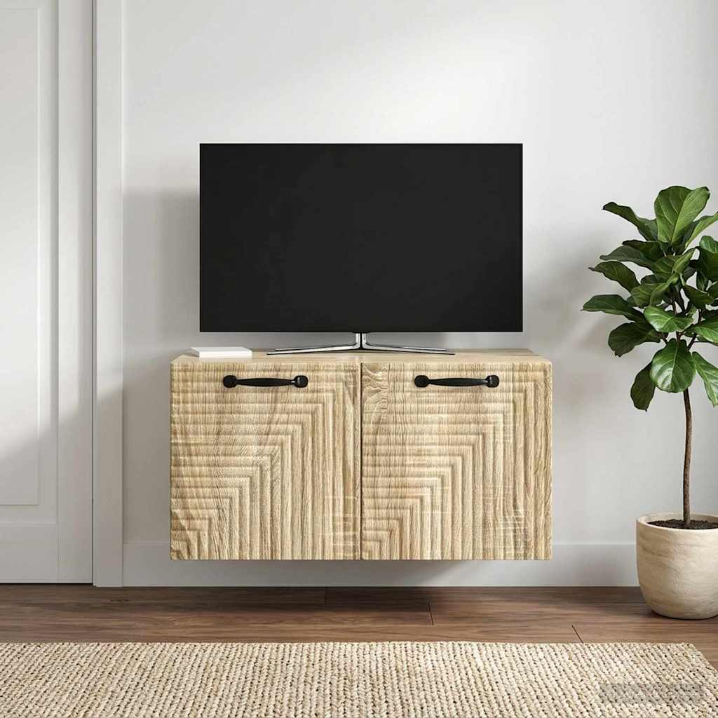vidaXL Szafka RTV montowana na ścianie dąb Sonoma 59,5 x 41 x 30 cm