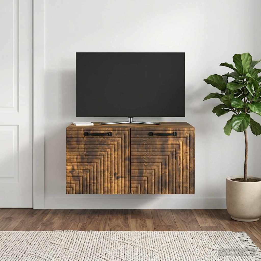 vidaXL Szafka RTV montowana na ścianie Dąb wędzony 59,5 x 41 x 30 cm