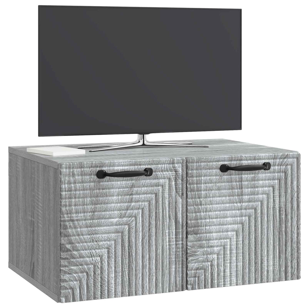 vidaXL Szafka RTV montowana na ścianie Szary Sonoma 59,5 x 41 x 30 cm