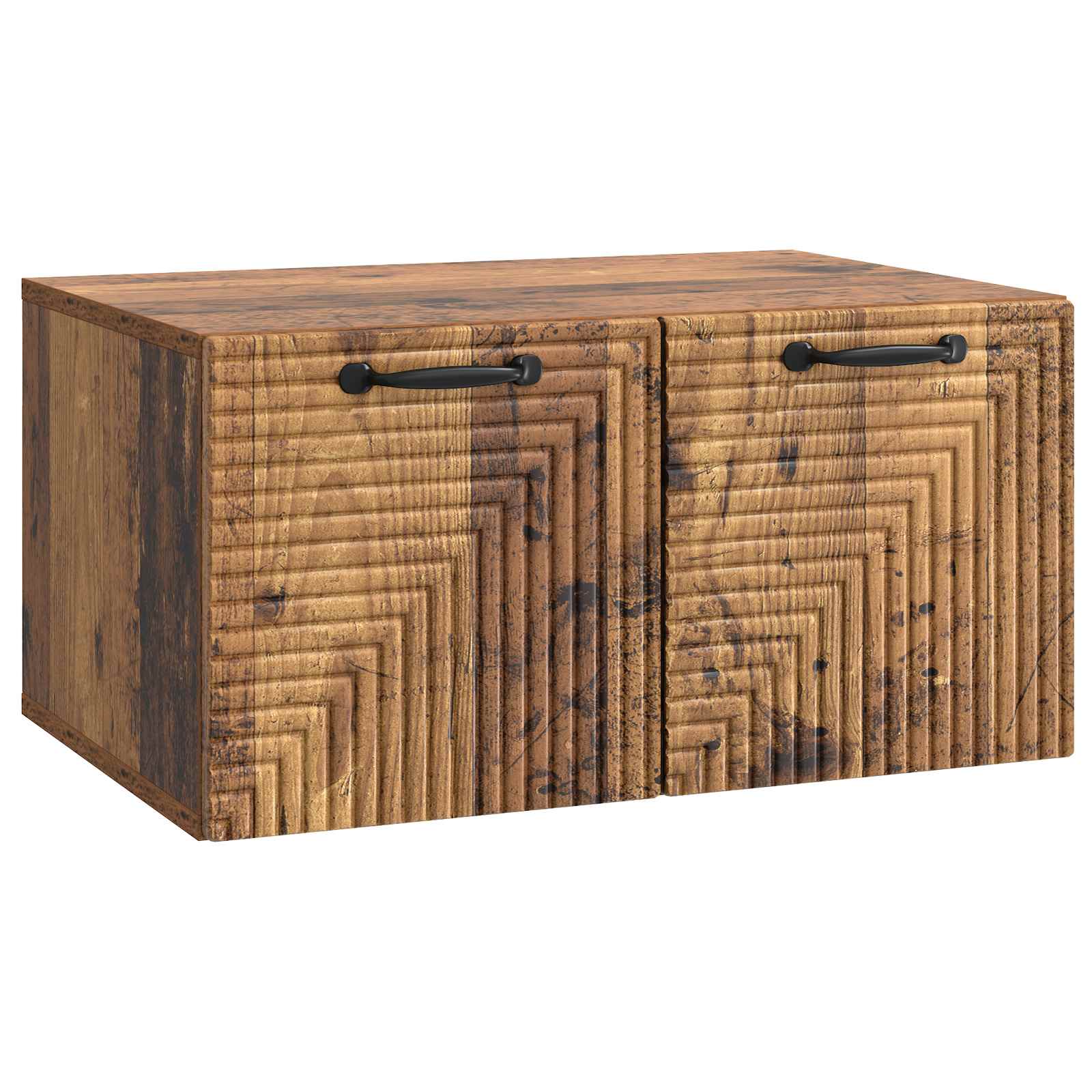 vidaXL Szafka RTV montowana na ścianie Stare drewno 59,5 x 41 x 30 cm
