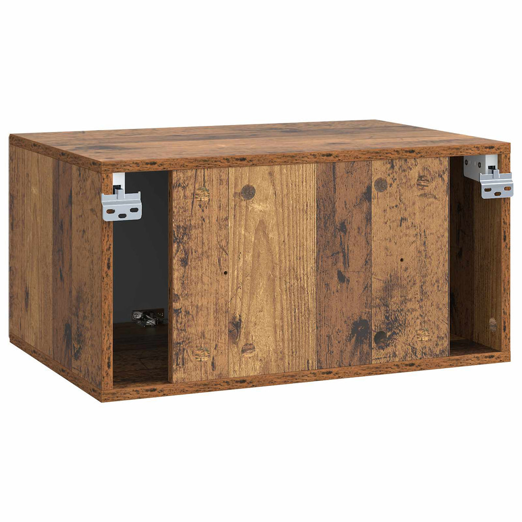 vidaXL Szafka RTV montowana na ścianie Stare drewno 59,5 x 41 x 30 cm