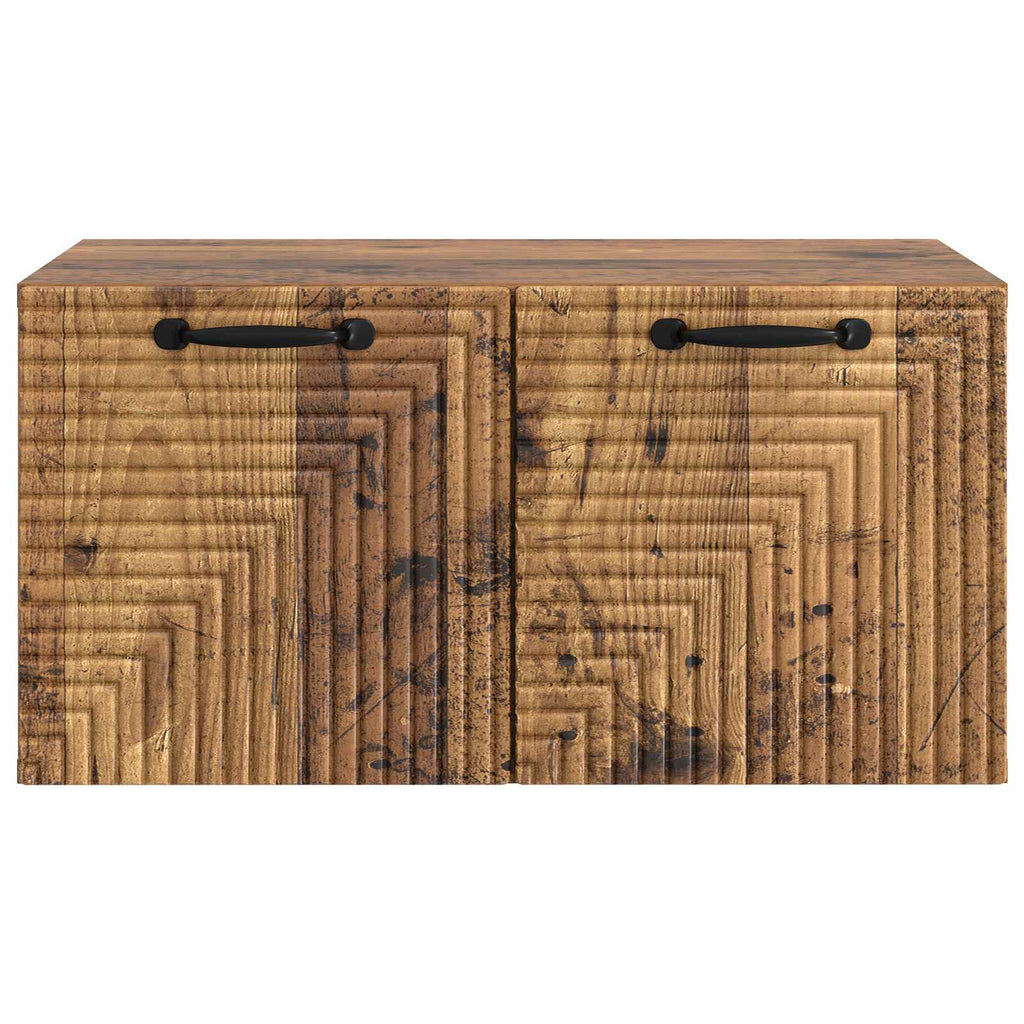 vidaXL Szafka RTV montowana na ścianie Stare drewno 59,5 x 41 x 30 cm