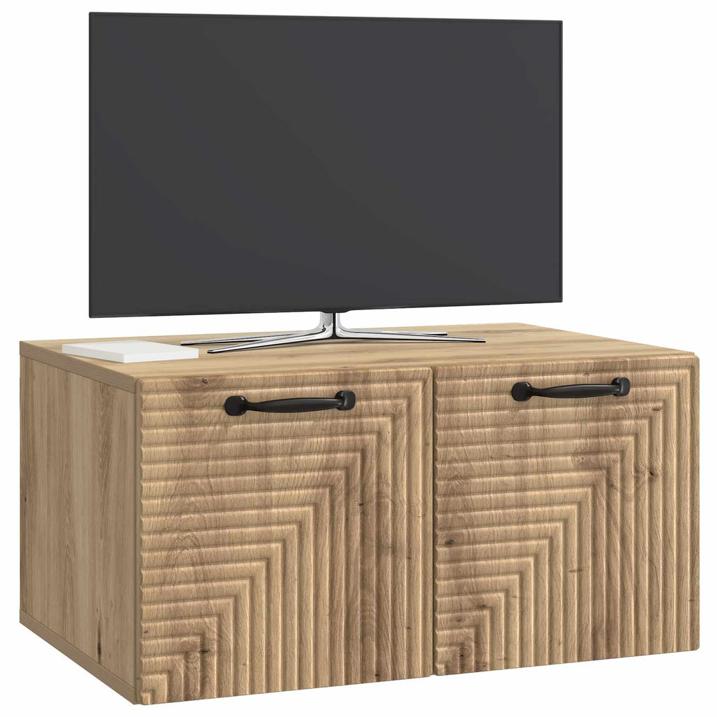 vidaXL Szafka RTV montowana na ścianie Dąb artisan 59,5 x 41 x 30 cm