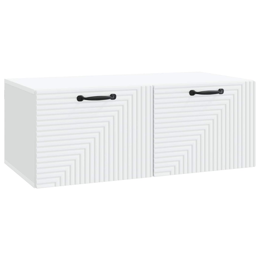 vidaXL Szafka RTV montowana na ścianie Biały 78,5 x 41 x 30 cm