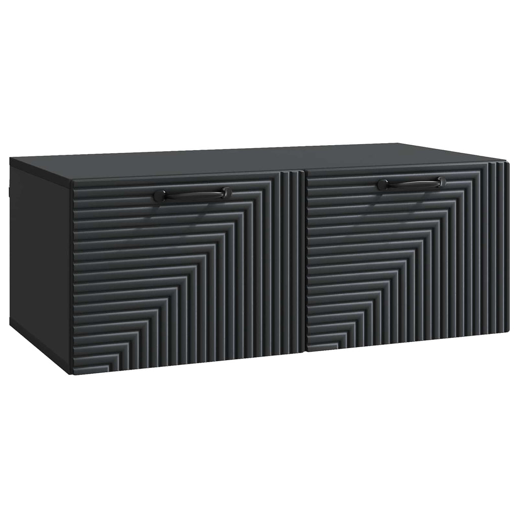 vidaXL Szafka RTV montowana na ścianie Czarny 78,5 x 41 x 30 cm