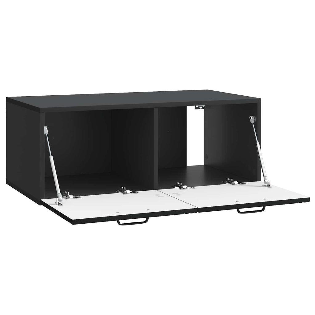 vidaXL Szafka RTV montowana na ścianie Czarny 78,5 x 41 x 30 cm