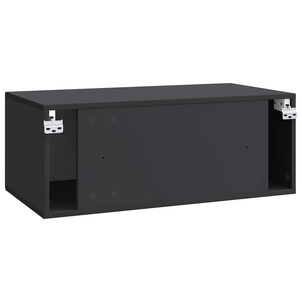 vidaXL Szafka RTV montowana na ścianie Czarny 78,5 x 41 x 30 cm