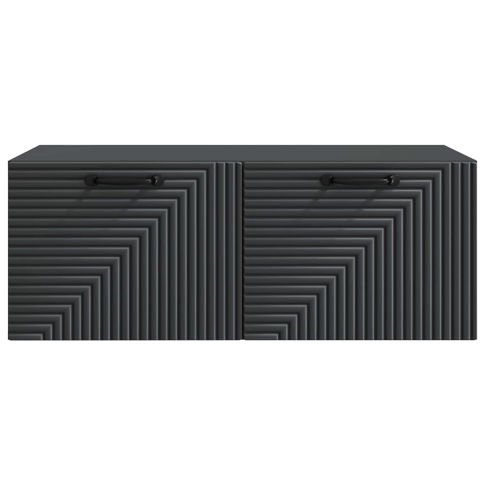 vidaXL Szafka RTV montowana na ścianie Czarny 78,5 x 41 x 30 cm