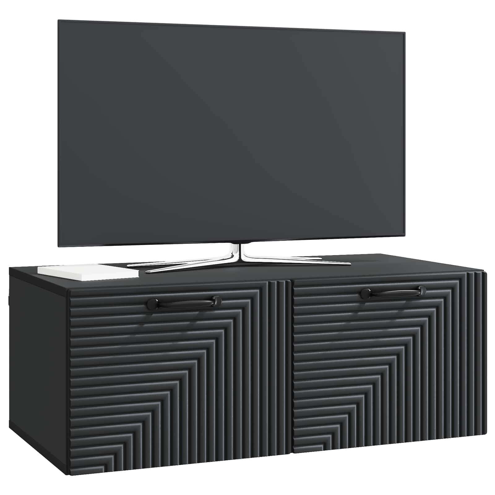 vidaXL Szafka RTV montowana na ścianie Czarny 78,5 x 41 x 30 cm