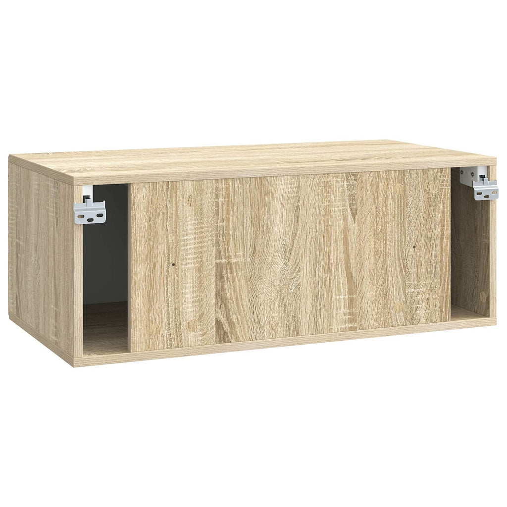 vidaXL Szafka RTV montowana na ścianie dąb Sonoma 78,5 x 41 x 30 cm