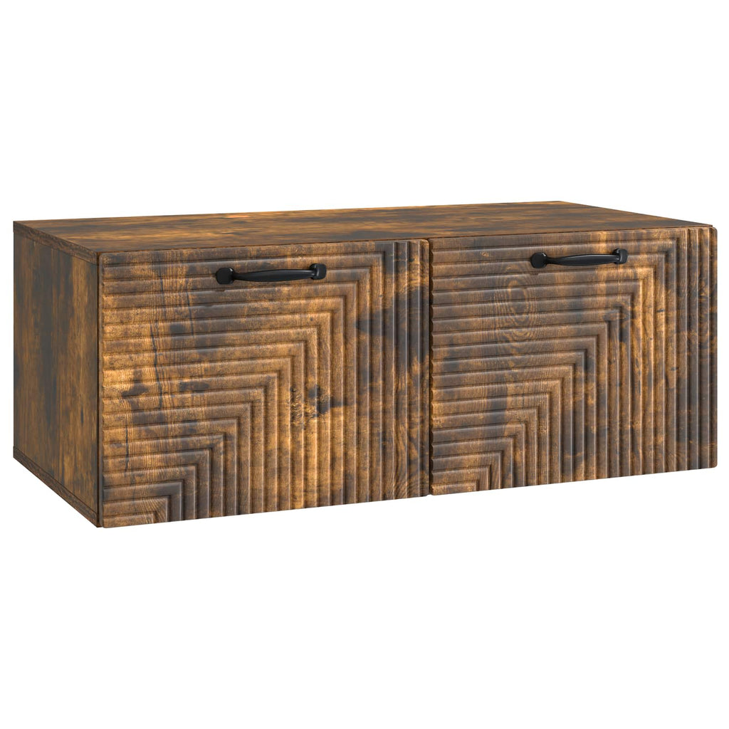 vidaXL Szafka RTV montowana na ścianie Dąb wędzony 78,5 x 41 x 30 cm