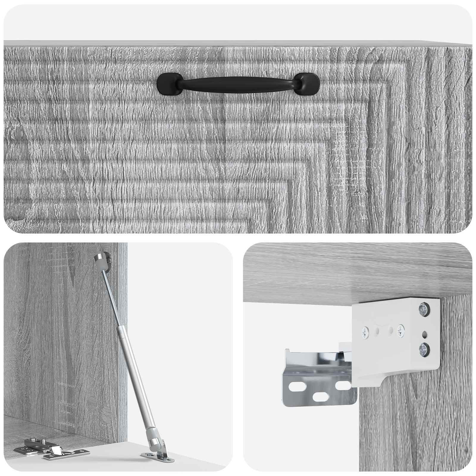 vidaXL Szafka RTV montowana na ścianie Szary Sonoma 78,5 x 41 x 30 cm