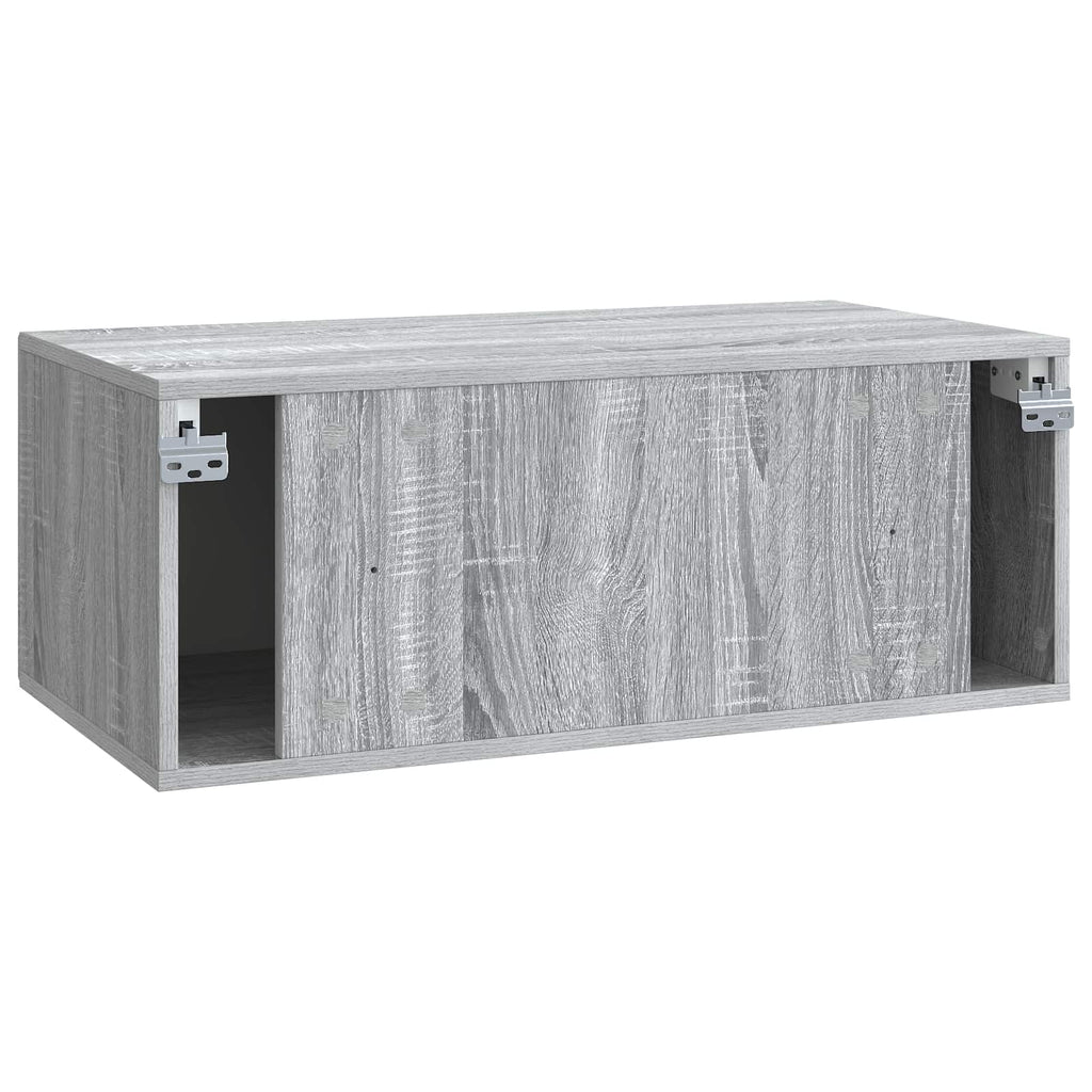 vidaXL Szafka RTV montowana na ścianie Szary Sonoma 78,5 x 41 x 30 cm