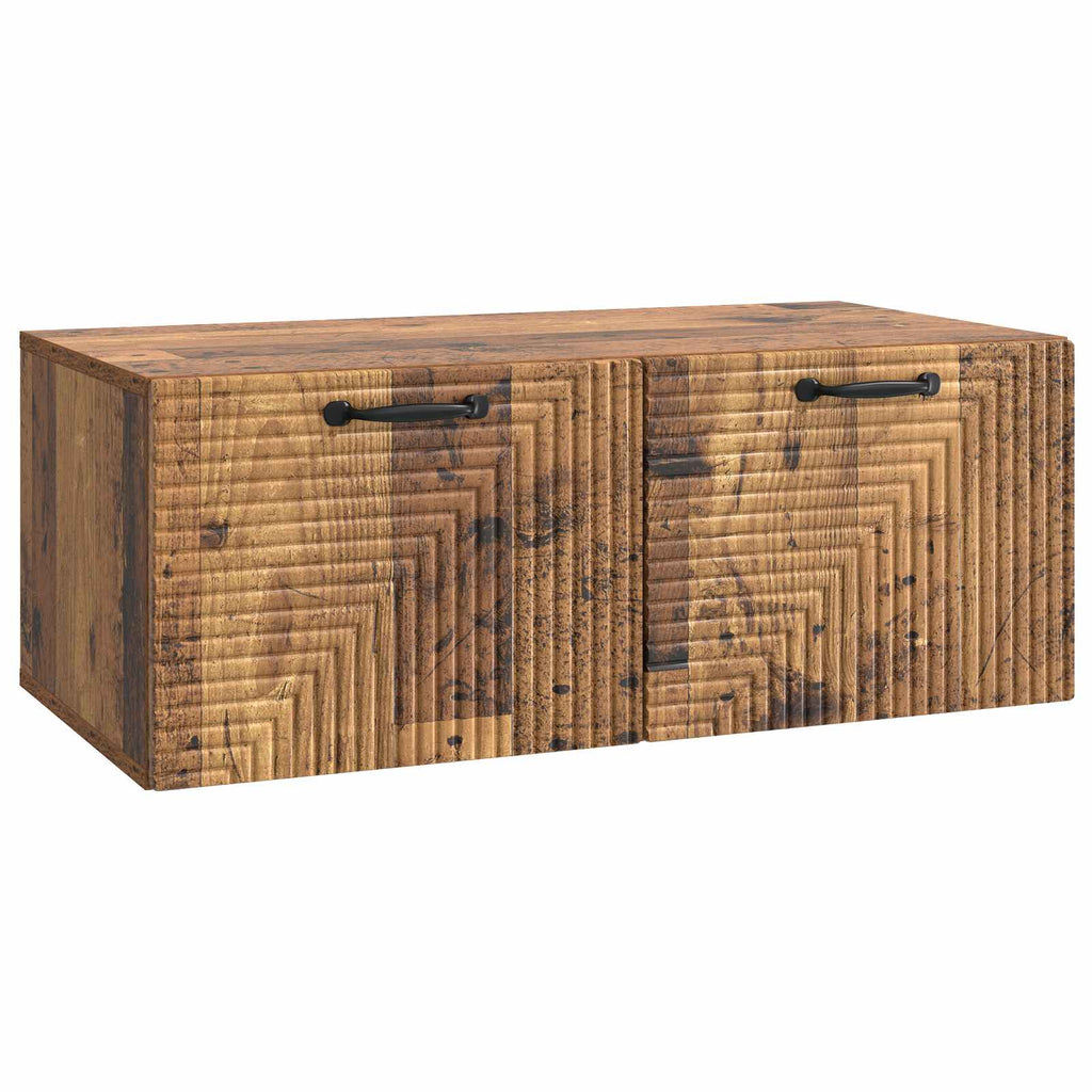 vidaXL Szafka RTV montowana na ścianie Stare drewno 78,5 x 41 x 30 cm