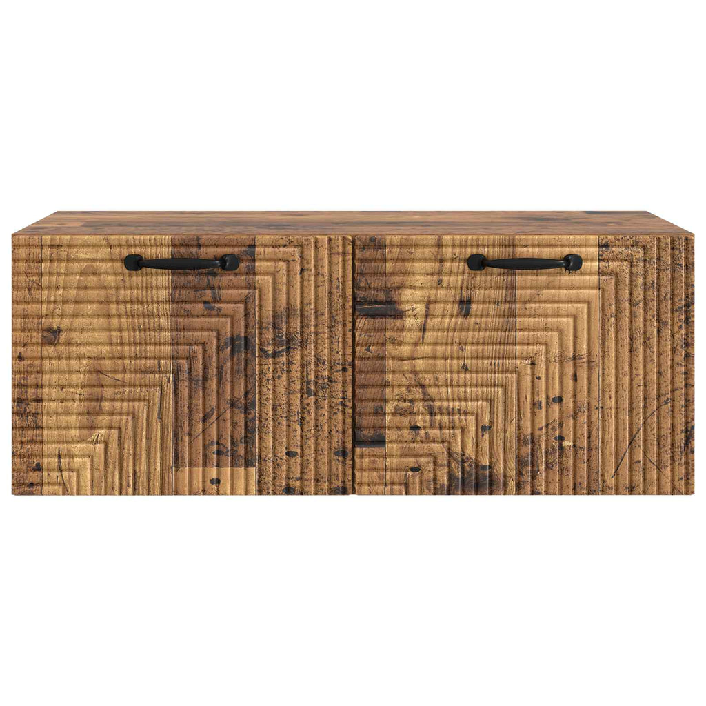 vidaXL Szafka RTV montowana na ścianie Stare drewno 78,5 x 41 x 30 cm