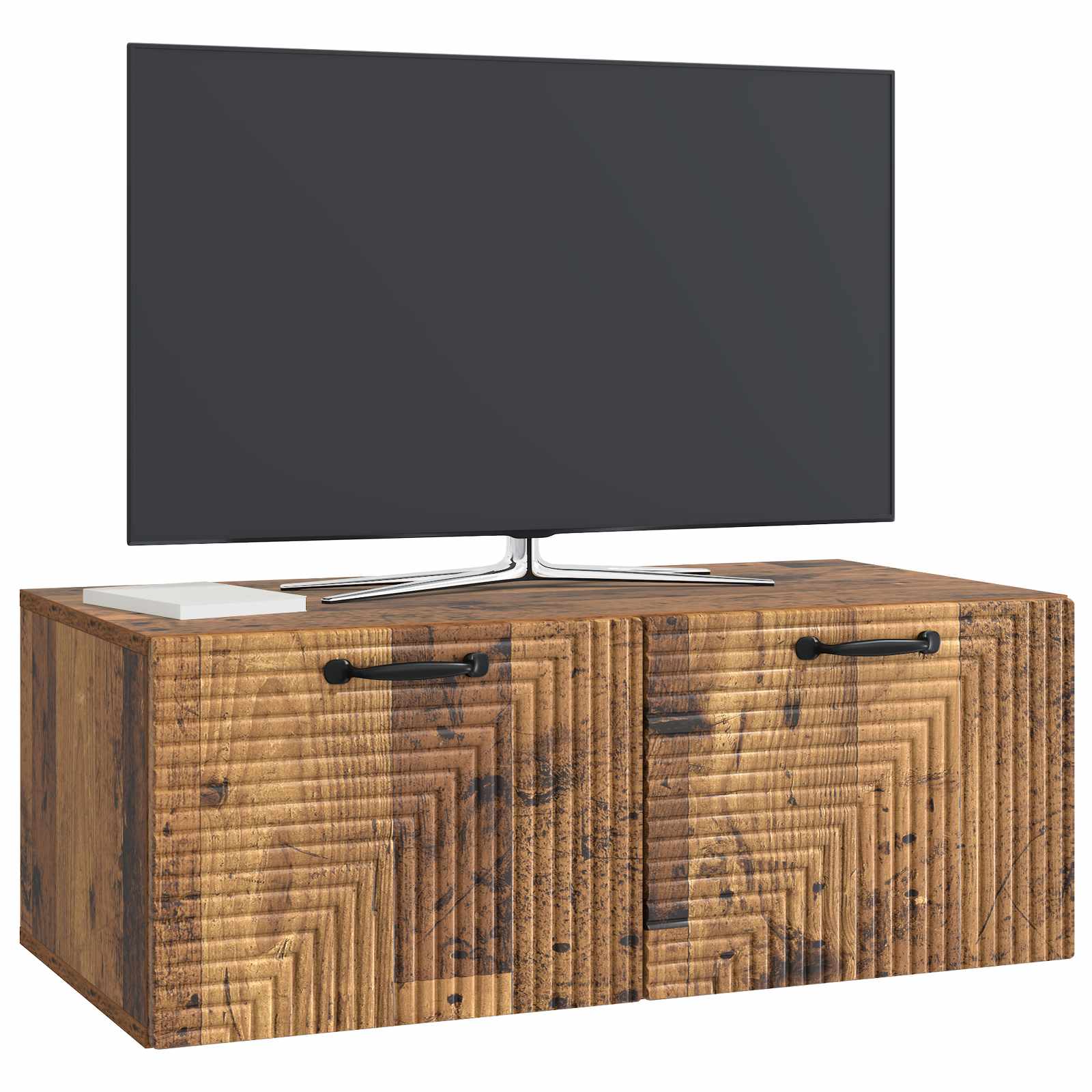 vidaXL Szafka RTV montowana na ścianie Stare drewno 78,5 x 41 x 30 cm