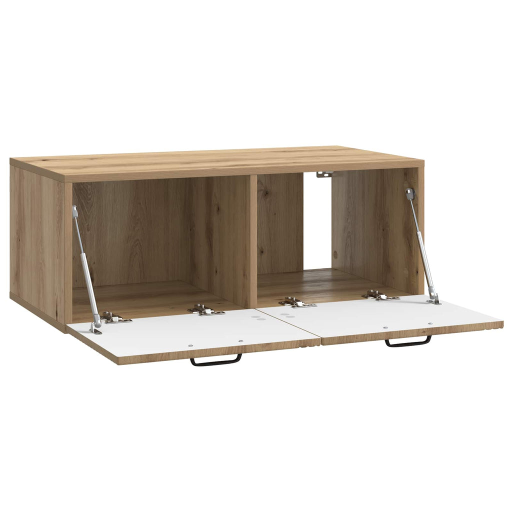 vidaXL Szafka RTV montowana na ścianie Dąb artisan 78,5 x 41 x 30 cm
