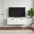 vidaXL Szafka RTV montowana na ścianie Biały 98 x 41 x 30 cm