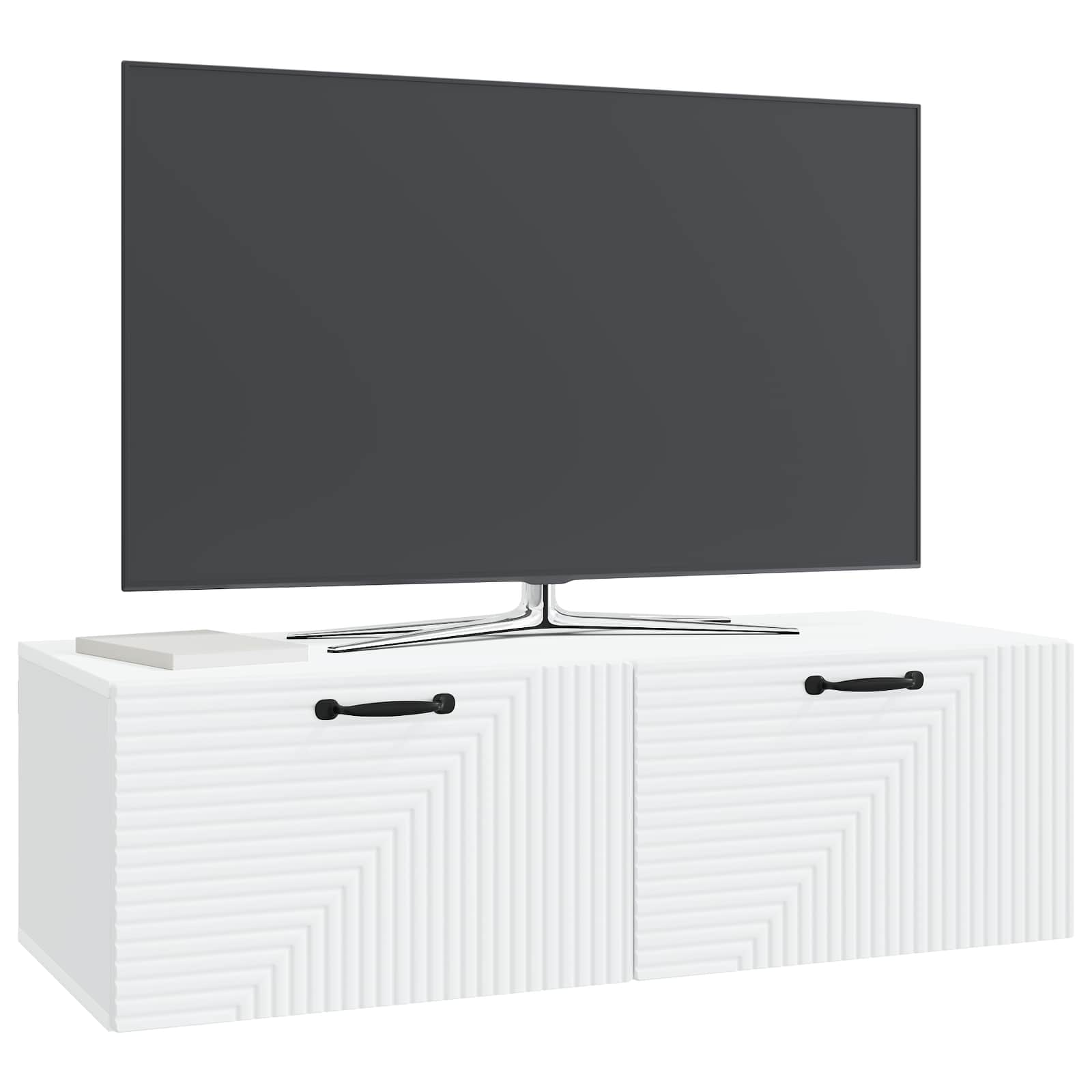 vidaXL Szafka RTV montowana na ścianie Biały 98 x 41 x 30 cm