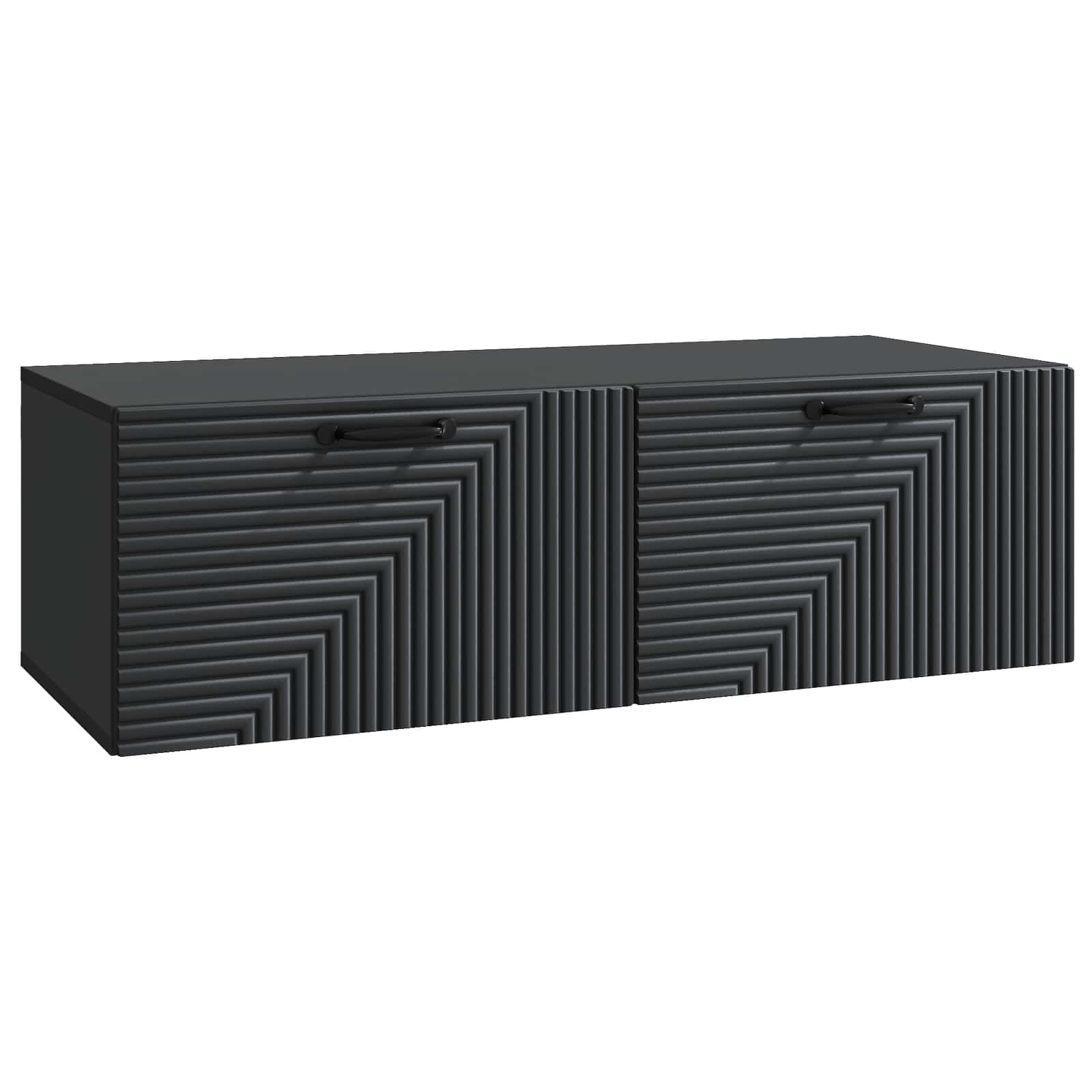 vidaXL Szafka RTV montowana na ścianie Czarny 98 x 41 x 30 cm