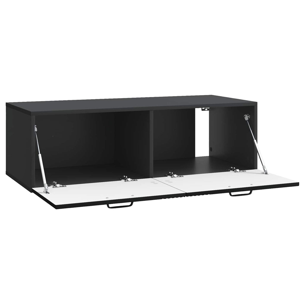 vidaXL Szafka RTV montowana na ścianie Czarny 98 x 41 x 30 cm