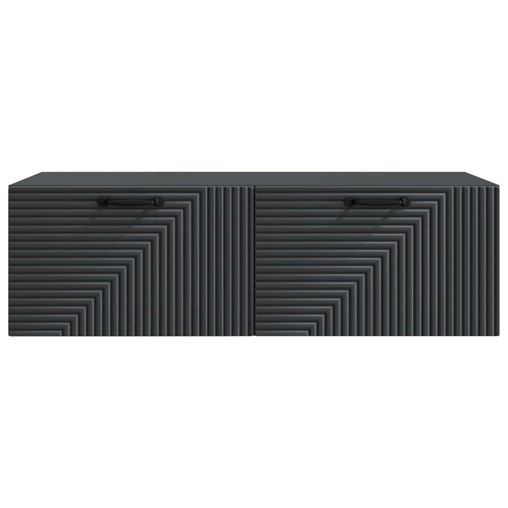 vidaXL Szafka RTV montowana na ścianie Czarny 98 x 41 x 30 cm