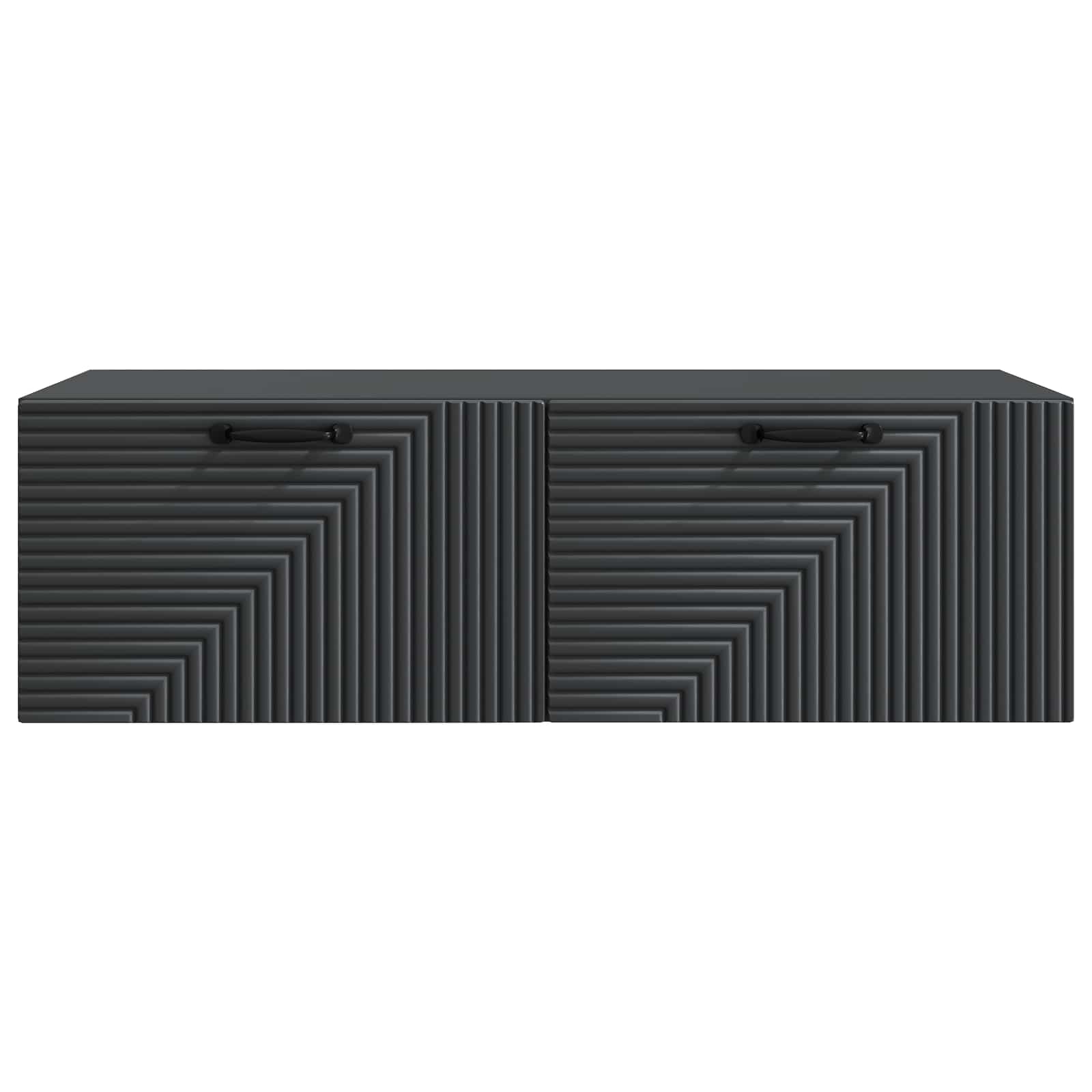 vidaXL Szafka RTV montowana na ścianie Czarny 98 x 41 x 30 cm
