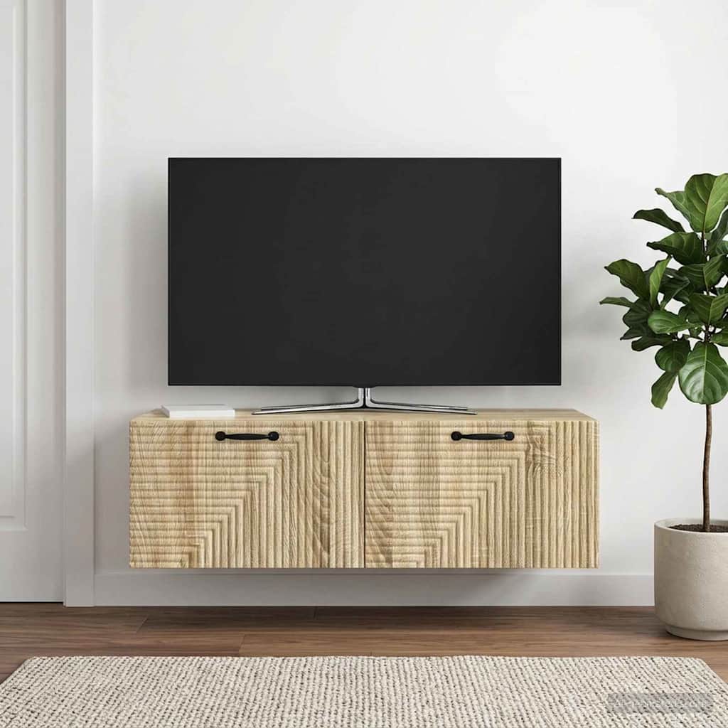 vidaXL Szafka RTV montowana na ścianie dąb Sonoma 98 x 41 x 30 cm