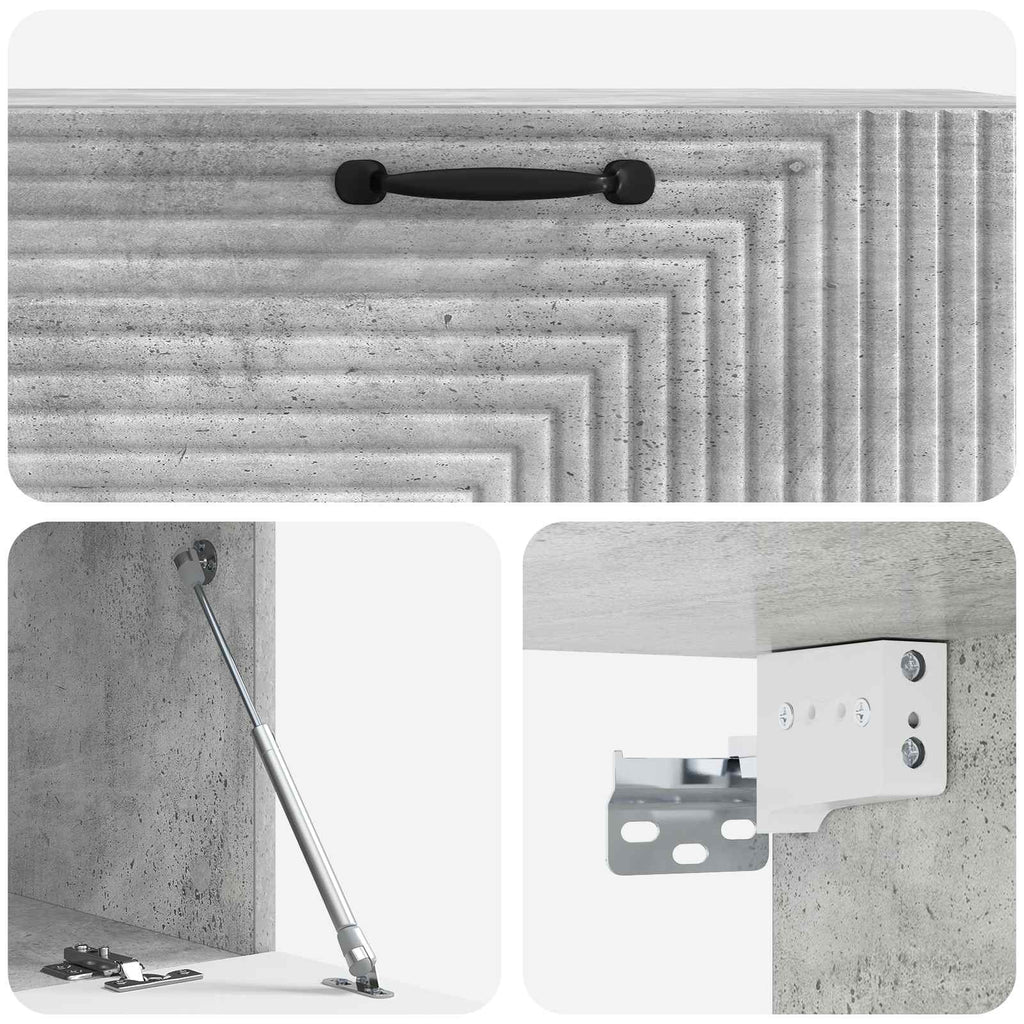vidaXL Szafka RTV montowana na ścianie Betonowy szary 98 x 41 x 30 cm