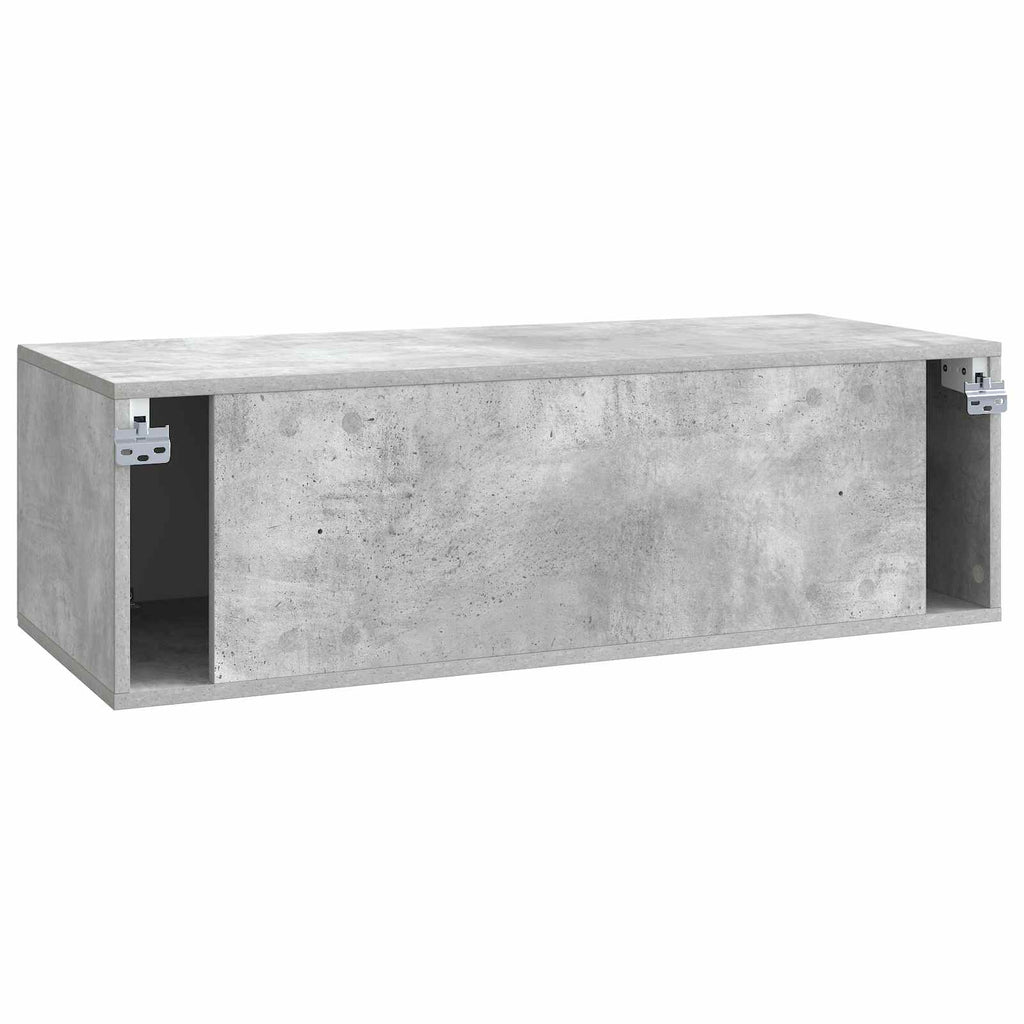 vidaXL Szafka RTV montowana na ścianie Betonowy szary 98 x 41 x 30 cm