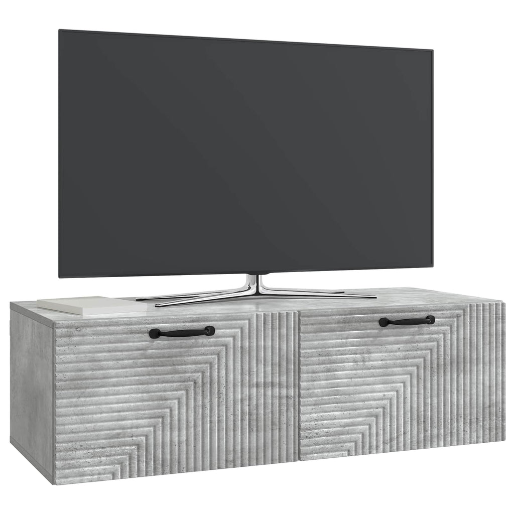vidaXL Szafka RTV montowana na ścianie Betonowy szary 98 x 41 x 30 cm