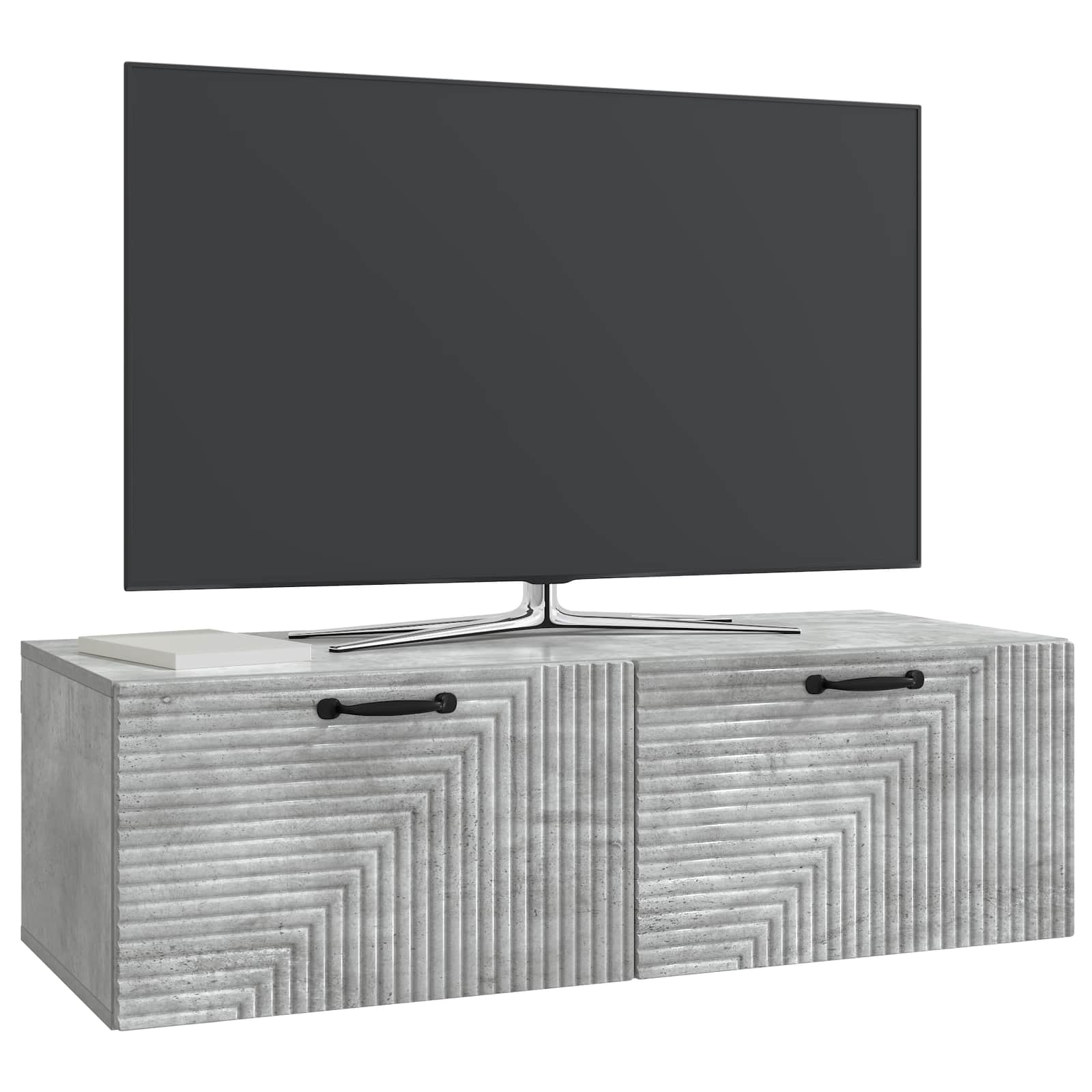vidaXL Szafka RTV montowana na ścianie Betonowy szary 98 x 41 x 30 cm