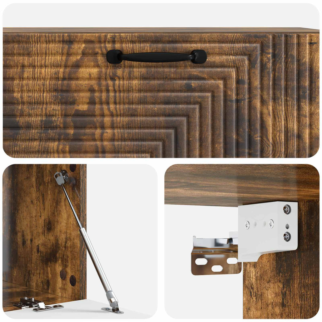 vidaXL Szafka RTV montowana na ścianie Dąb wędzony 98 x 41 x 30 cm