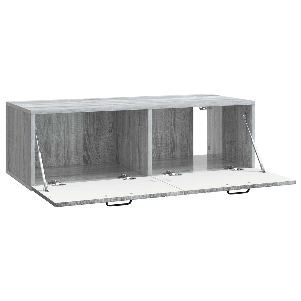 vidaXL Szafka RTV montowana na ścianie Szary Sonoma 98 x 41 x 30 cm