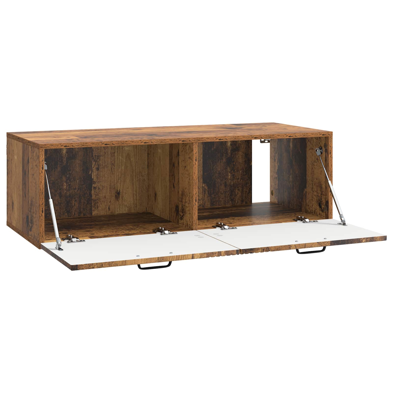 vidaXL Szafka RTV montowana na ścianie Stare drewno 98 x 41 x 30 cm