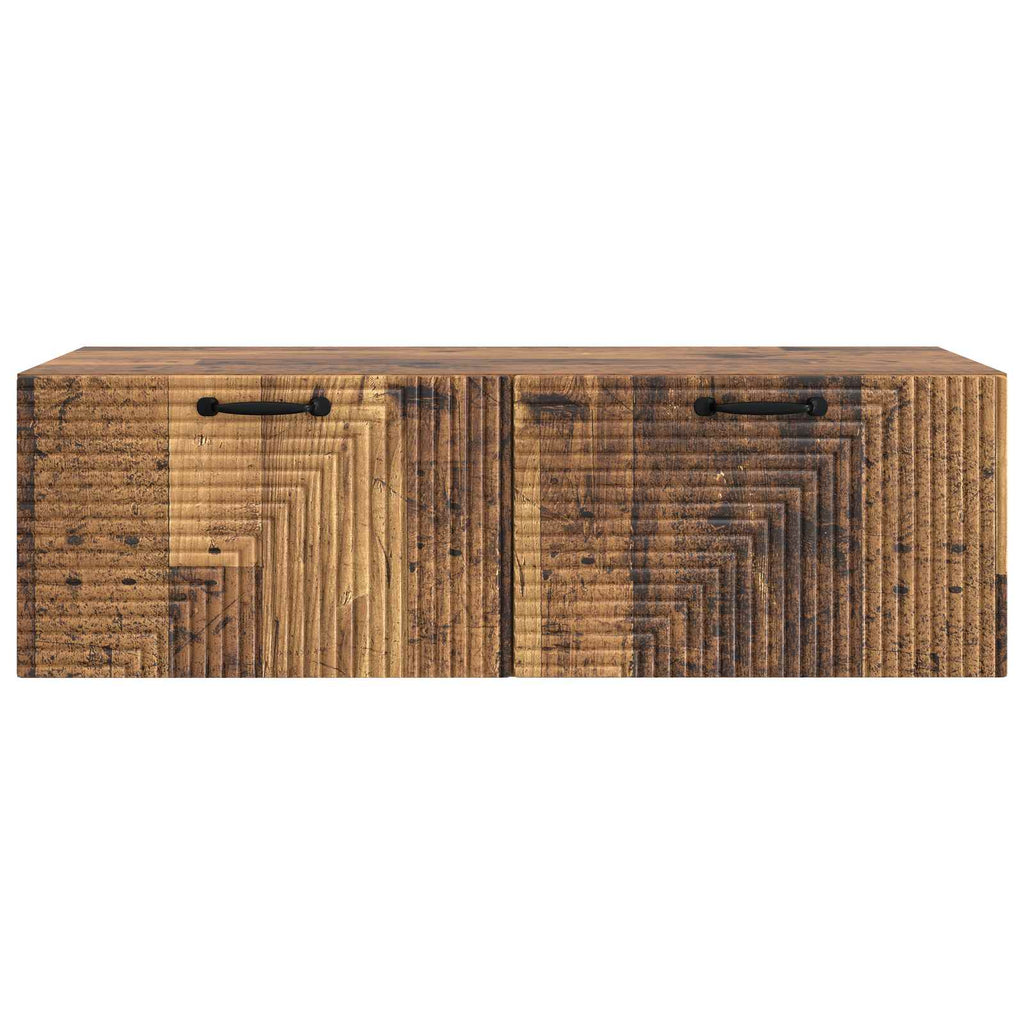 vidaXL Szafka RTV montowana na ścianie Stare drewno 98 x 41 x 30 cm