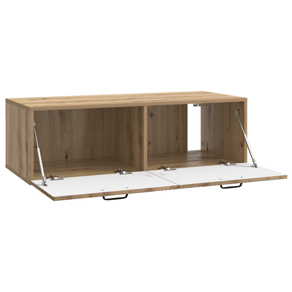 vidaXL Szafka RTV montowana na ścianie Dąb artisan 98 x 41 x 30 cm