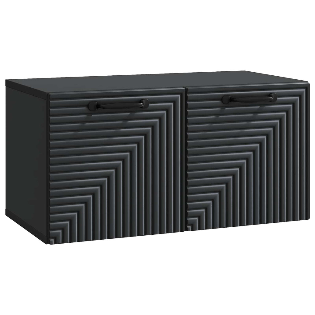 vidaXL Szafka RTV montowana na ścianie Czarny 59,5 x 31 x 30 cm