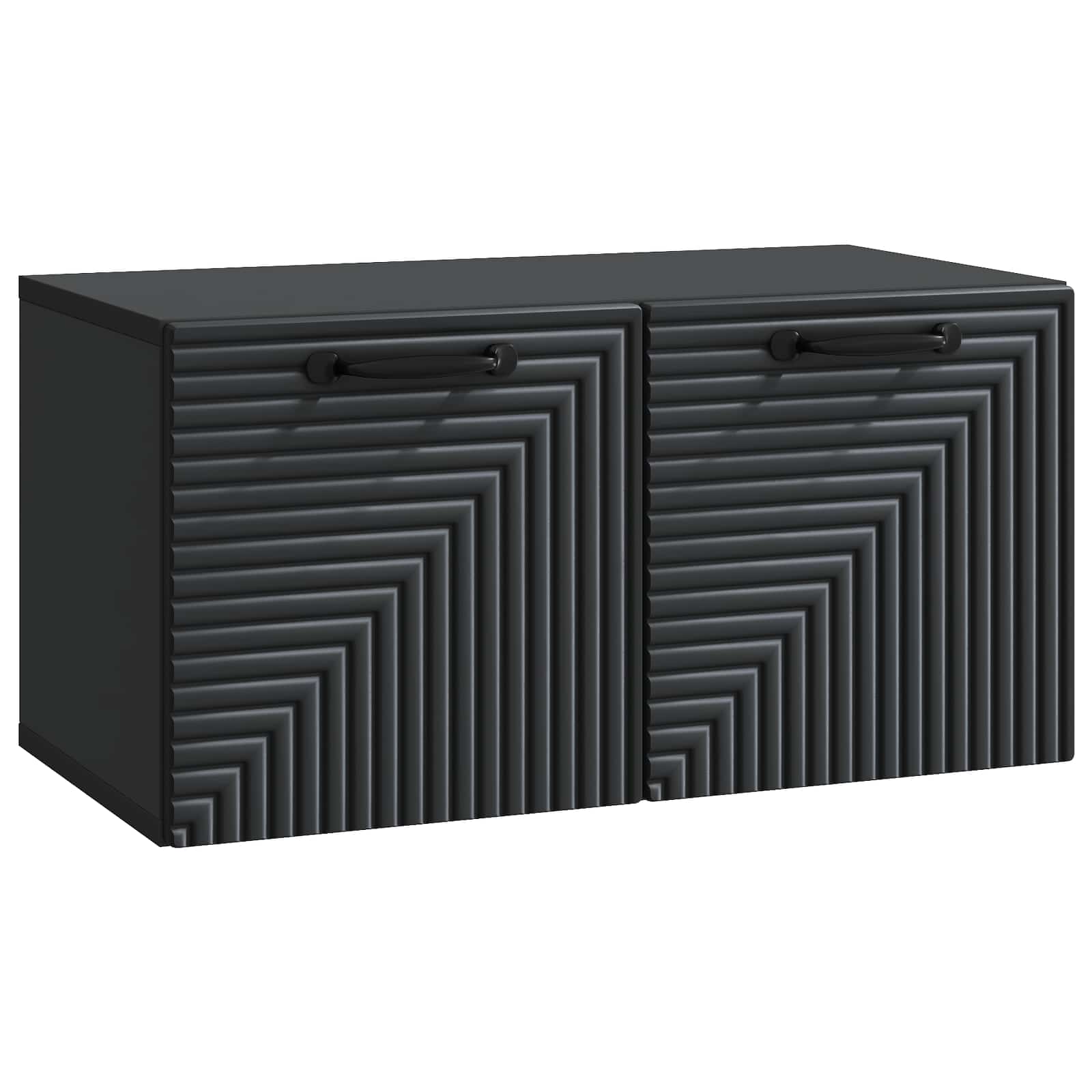 vidaXL Szafka RTV montowana na ścianie Czarny 59,5 x 31 x 30 cm
