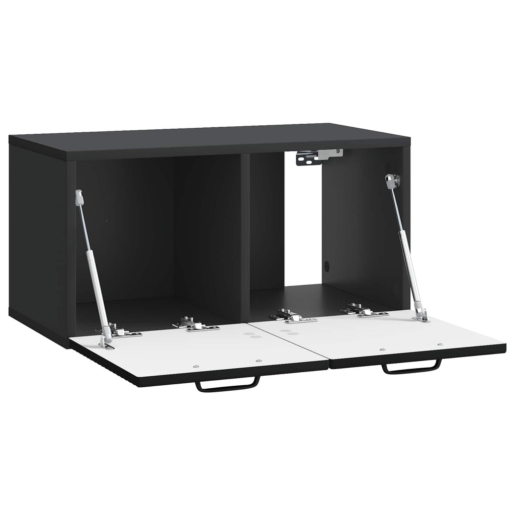 vidaXL Szafka RTV montowana na ścianie Czarny 59,5 x 31 x 30 cm